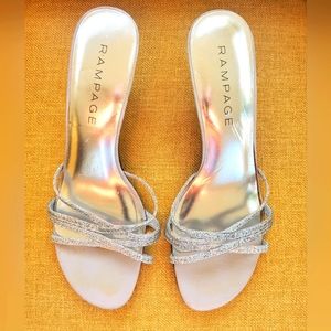 Dressy Silver Heeled Sandals